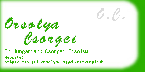 orsolya csorgei business card